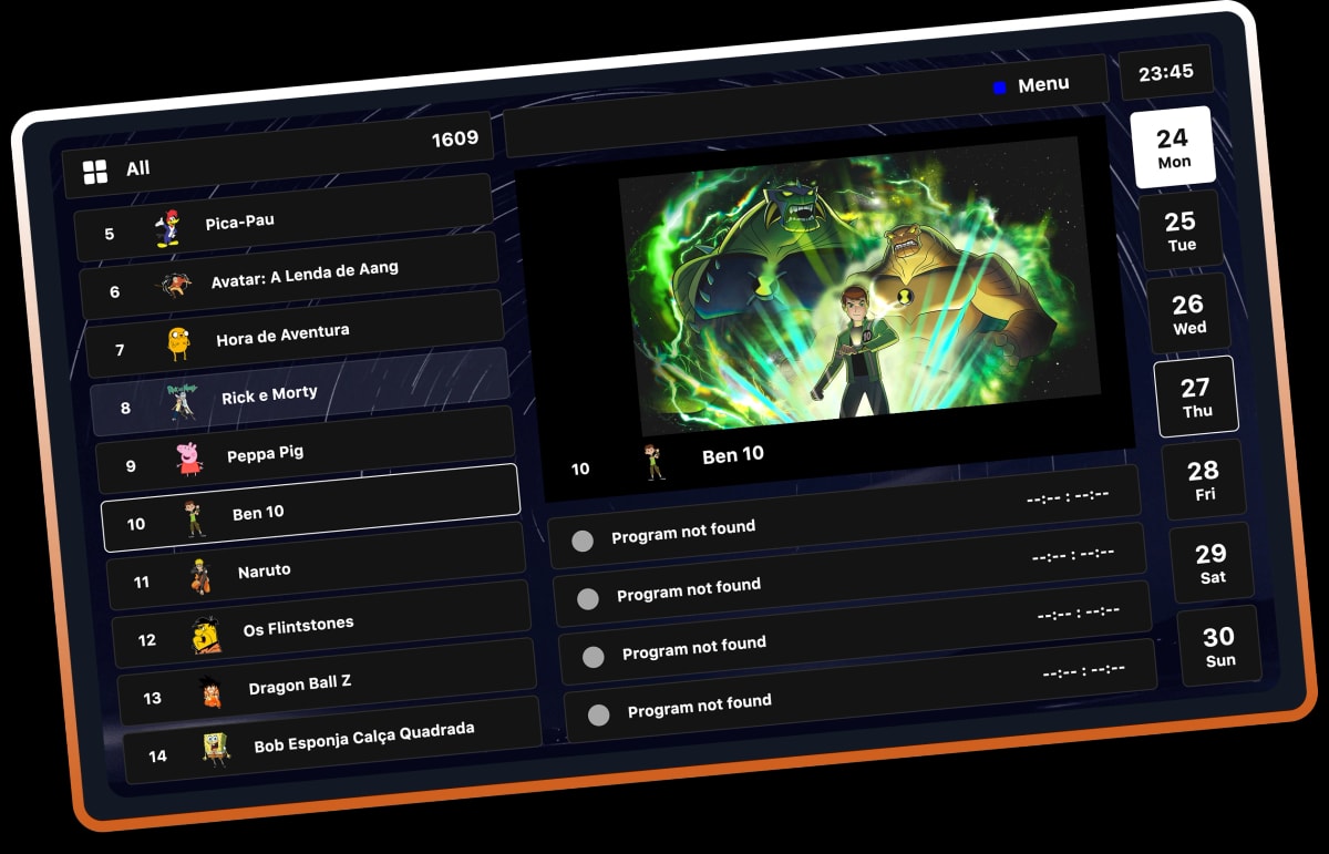 Smart IPTV Player channel guide